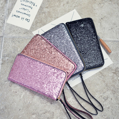 Women'S Fashion Sequin Long Hand Coin Purse