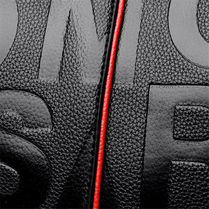 Women Basic letter Embossing Zipper Design Large Capacity PU Handle Bag