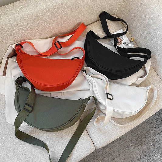 Sac à bandoulière en tissu Oxford pour femme, simple et tendance, en forme de boulette, pour l'été 