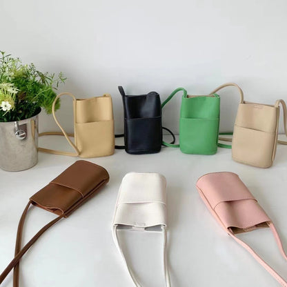 Sac à bandoulière vertical simple en PU pour femme