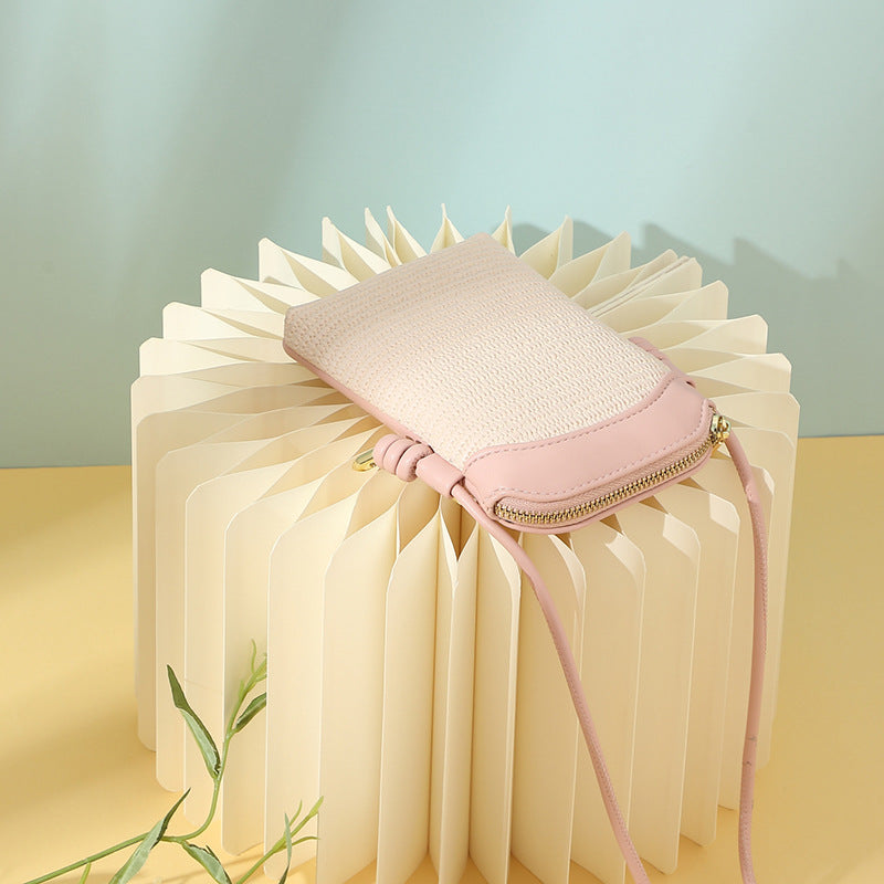 Women Sweet Cute Mini Vertical Zipper Crossbody Bag