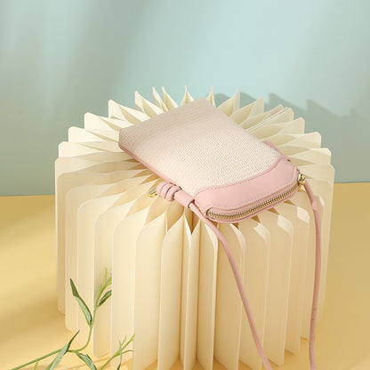 Women Sweet Cute Mini Vertical Zipper Crossbody Bag