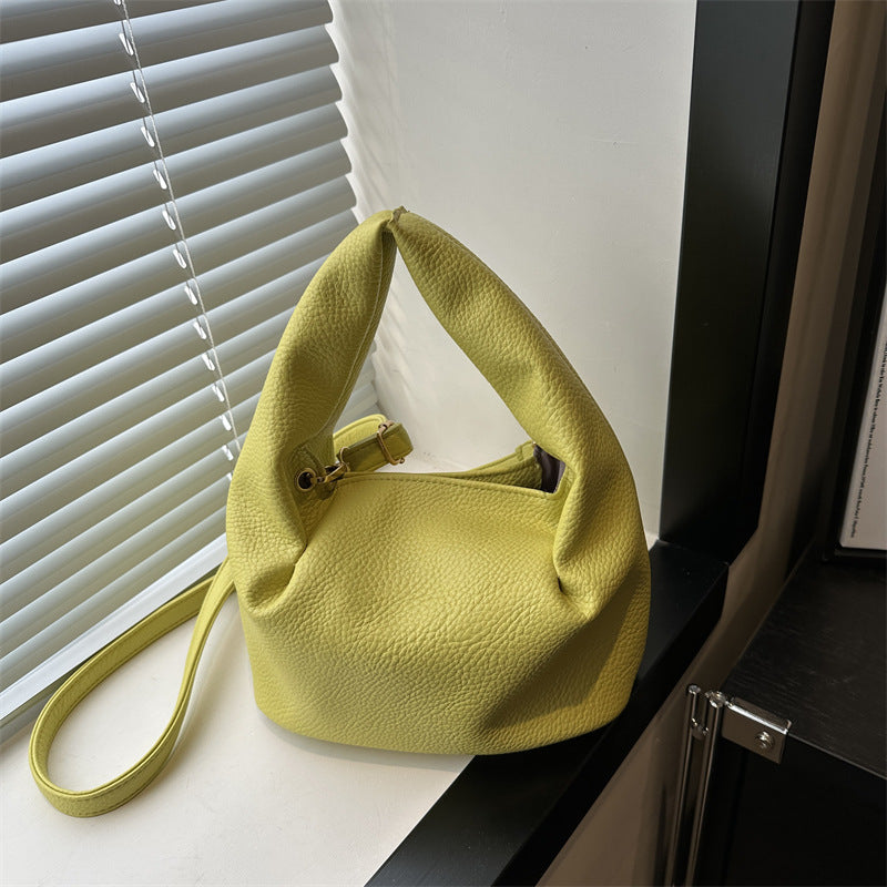 Fashionable Solid Color Shoulder Bag