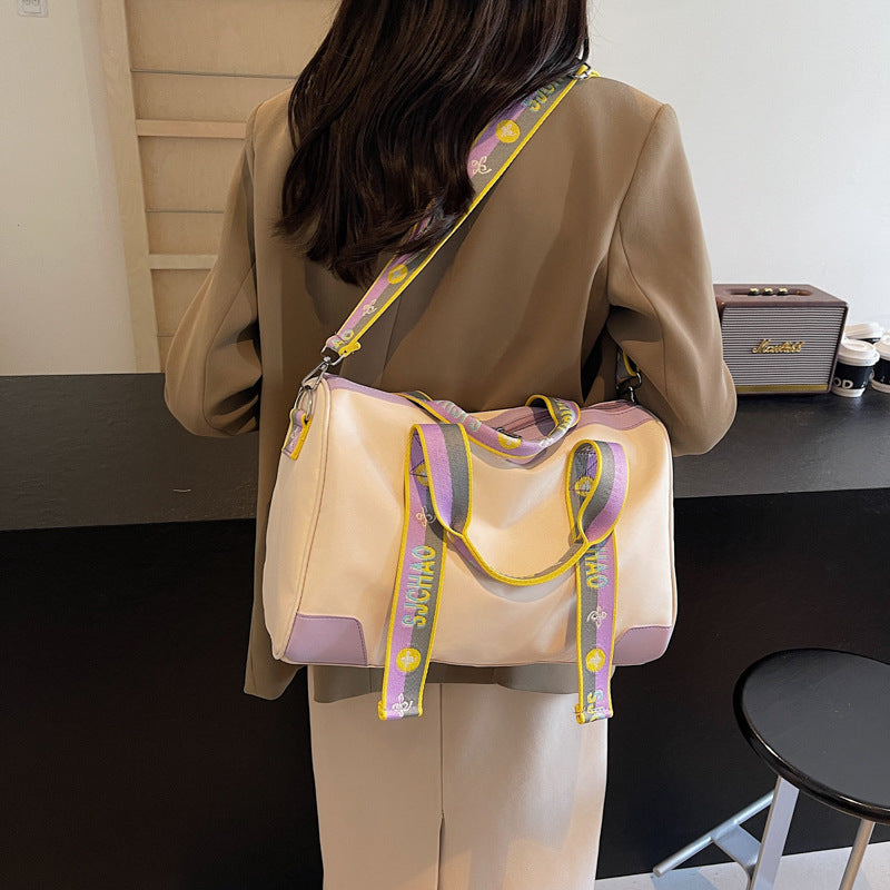 Women Fashion Casual Contrast Color Outdoor Sports Handbag