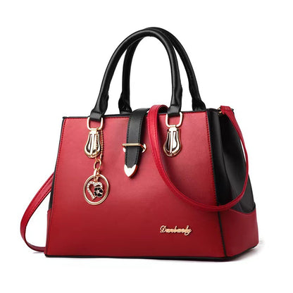Women Fashion Casual Color Blocked Handbag