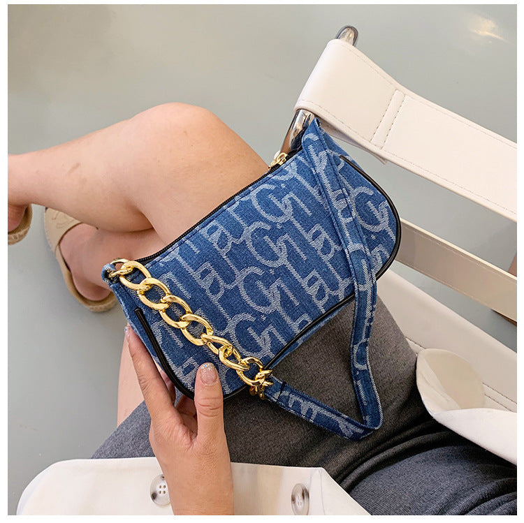 Women Summer Fashion Letter Print Square Shoulder Bag