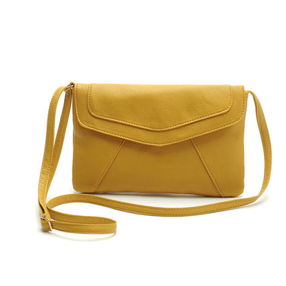 Women Fashion Basic Casual Solid Color PU Shoulder Crossbody Bag