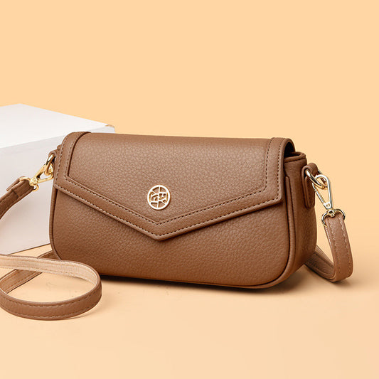 Women Fashion Casual PU Leather Litchi Pattern Shoulder Bag