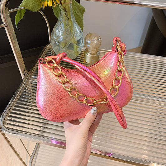 Sac à bandoulière à chaîne multicolore tendance 