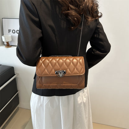 Sac à bandoulière carré vintage avec chaîne en diamant 