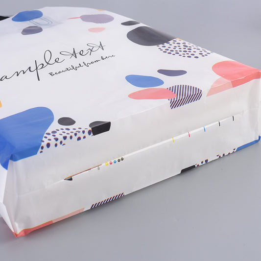 Sac fourre-tout en plastique à imprimé pois multicolores 