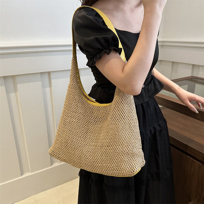 Women Vacation Summer Fashionable Straw Woven Shoulder Bag