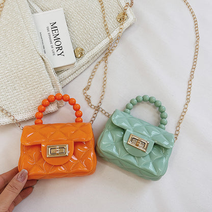 Mini sac messager tendance en gelée solide 