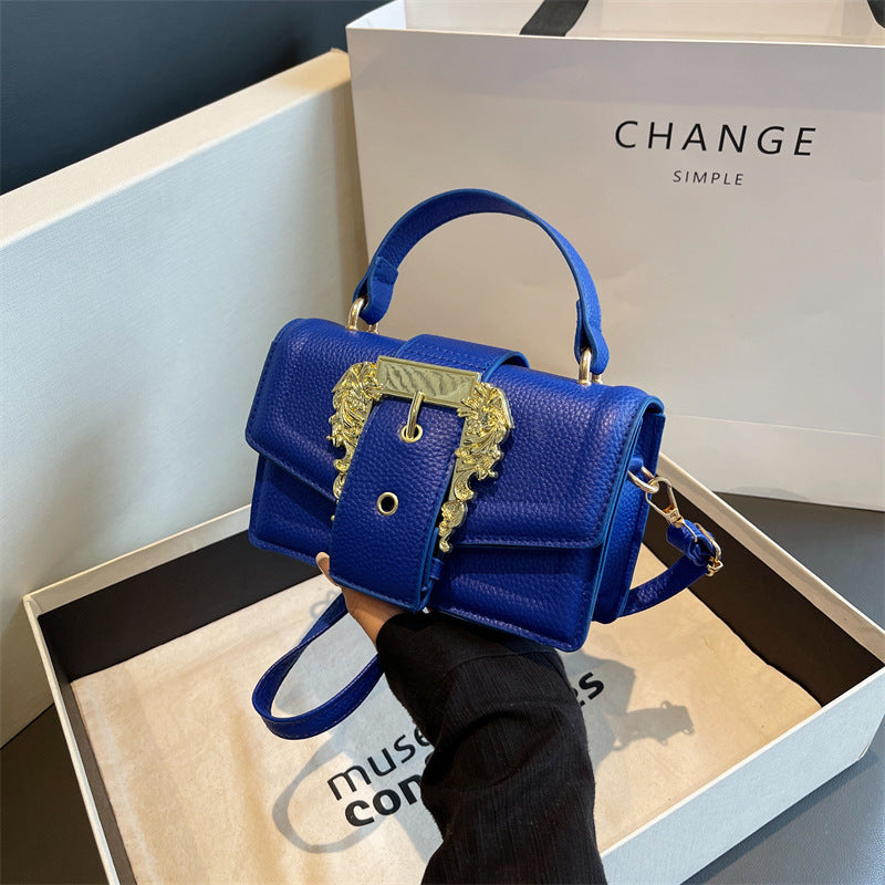 Women Fashion Baroque Vintage Metal Buckle Shoulder Bag