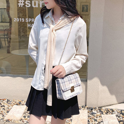 Sac à bandoulière en PU à fermeture à rabat et boucle pour femme