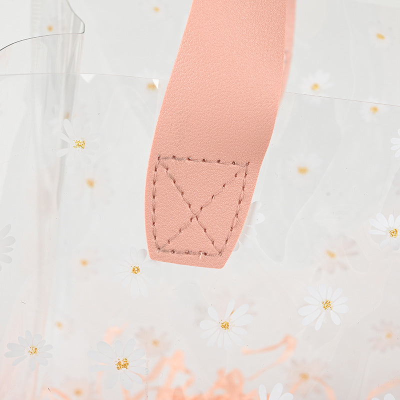 Creative Daisy Printed Transparent Clear PVC Wedding Candy Gift Bag