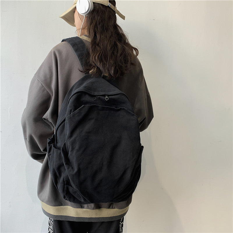 Women Casual Design Solid Color Large Capacity Backpack