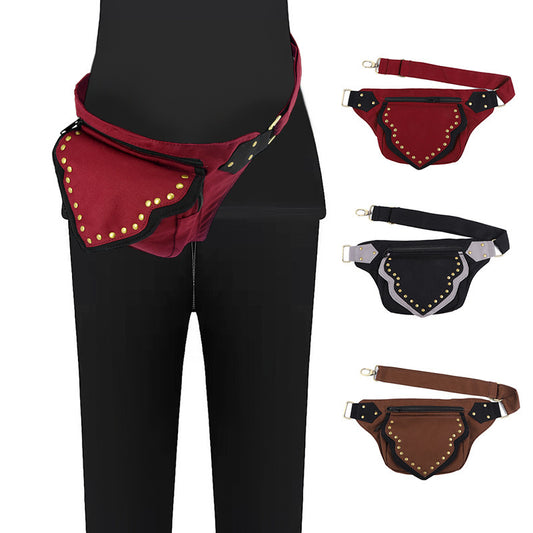 Women Fashion Vintage Metal Waist Bag