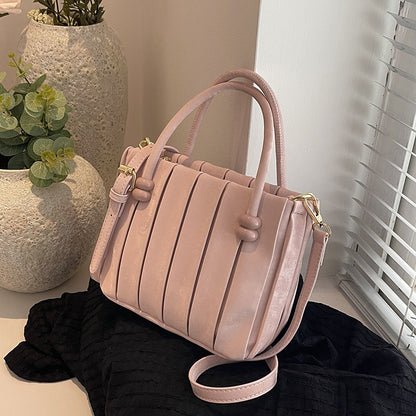 Sac à main plissé simple de couleur unie 