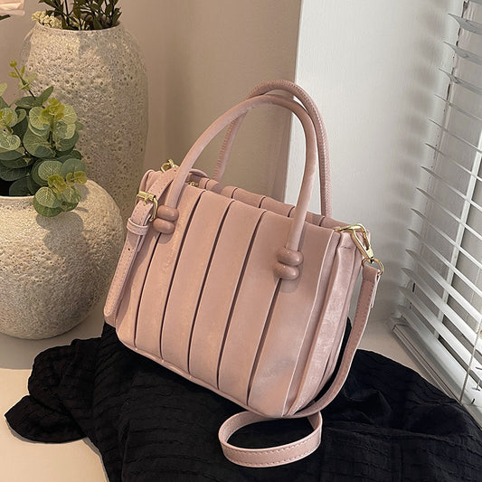 Sac à main plissé simple de couleur unie 