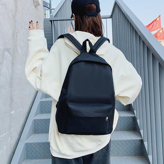 Unisex Fashion Large Capacity Solid Color Backpack