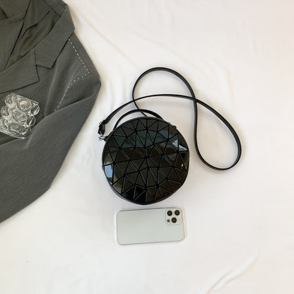 Sac à bandoulière rond tendance avec fermeture éclair