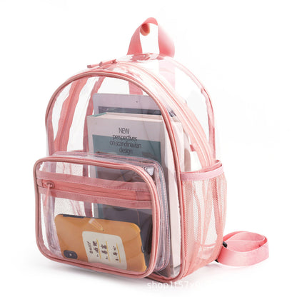 Fashionable Large Capacity Waterproof Simple PVC Clear Backpack