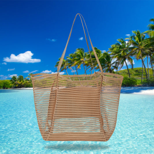 Women Fashion Casual Mesh Hollow Large Capacity Beach Bag