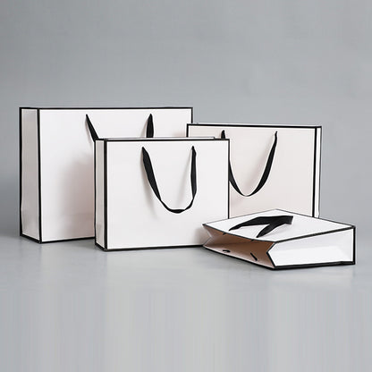White Simple Portable Paper Bag Packaging Bag