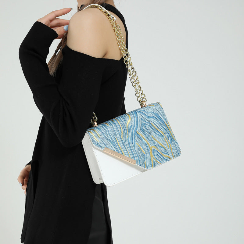 Sac à bandoulière carré à chaîne tendance 