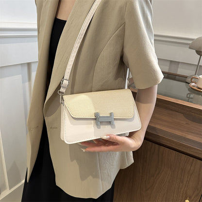 Women Fashion Flap H Lock Crossbody Bag