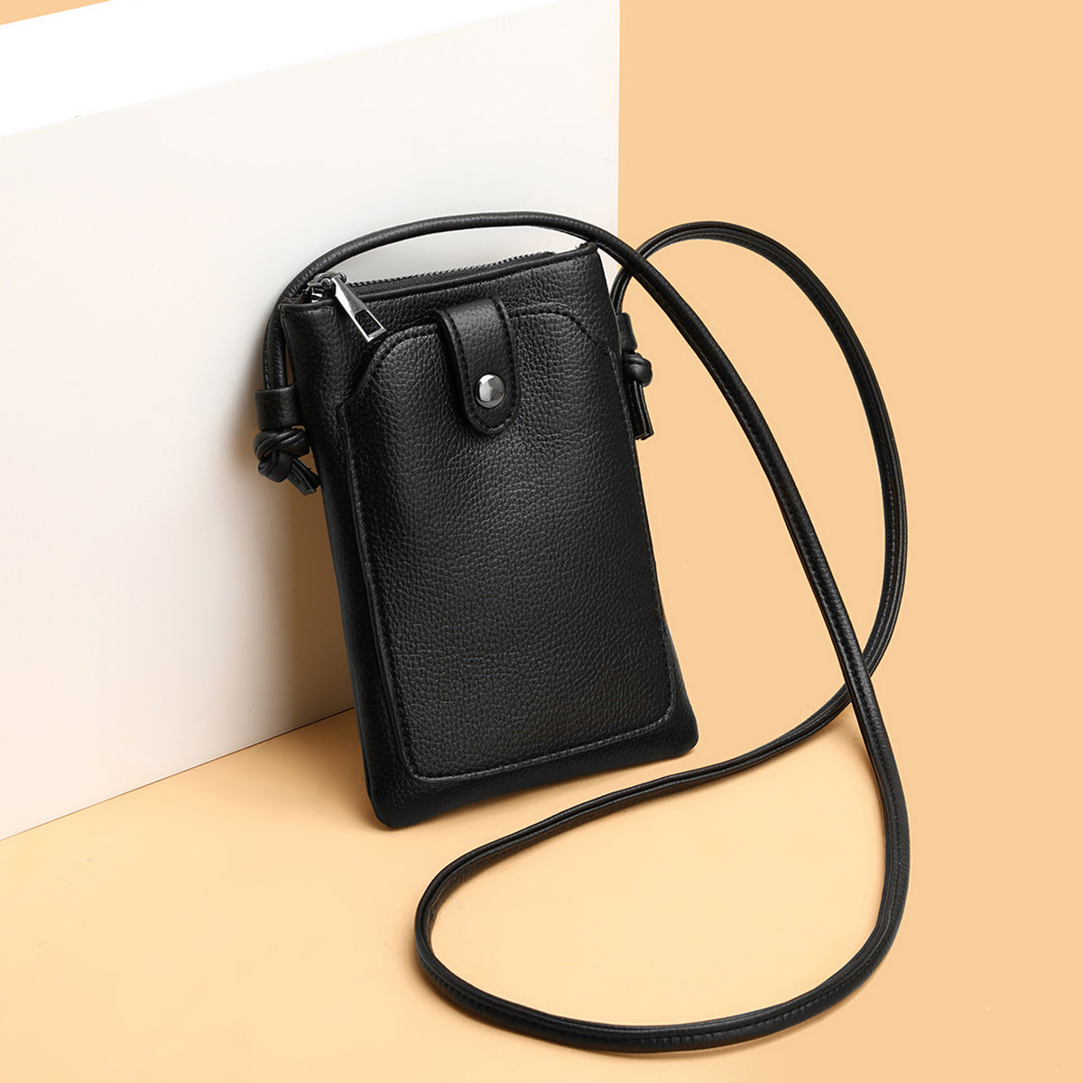 Women Solid Color Simple Portable Mini Crossbody Bag