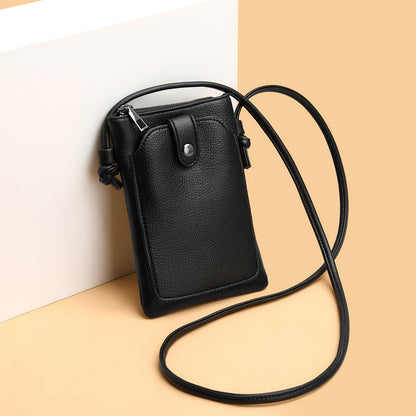 Women Solid Color Simple Portable Mini Crossbody Bag