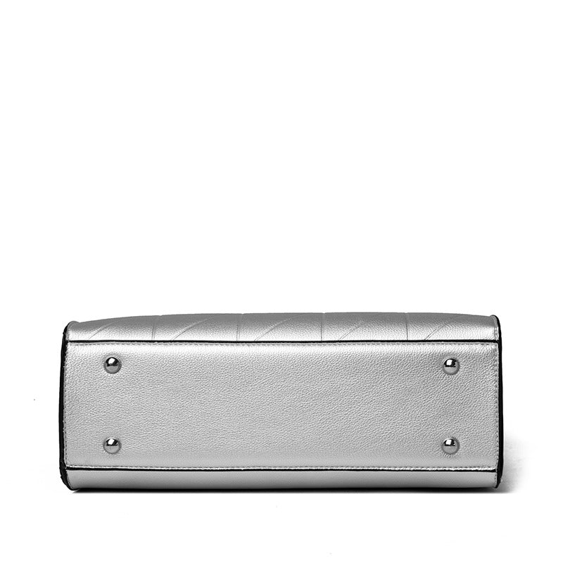 Women Casual Solid Color Large Capacity Handbag