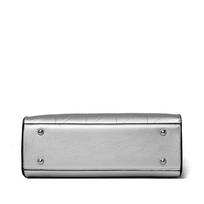 Women Casual Solid Color Large Capacity Handbag