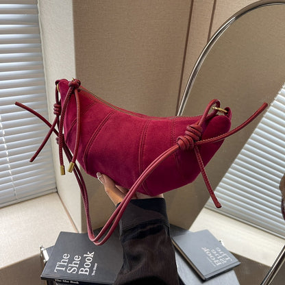 Sac à bandoulière rétro givré en forme de boulette pour femme, automne et hiver 