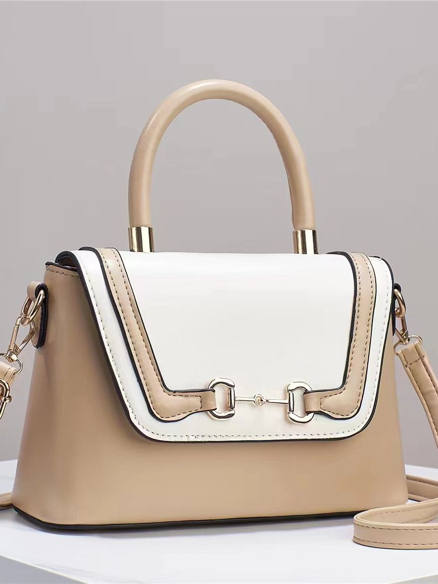 Sacs à main de grande capacité à contraste de couleurs tendance 