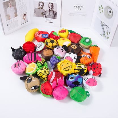 Sac de courses pliable et écologique, sac de rangement réutilisable avec dessin animé 