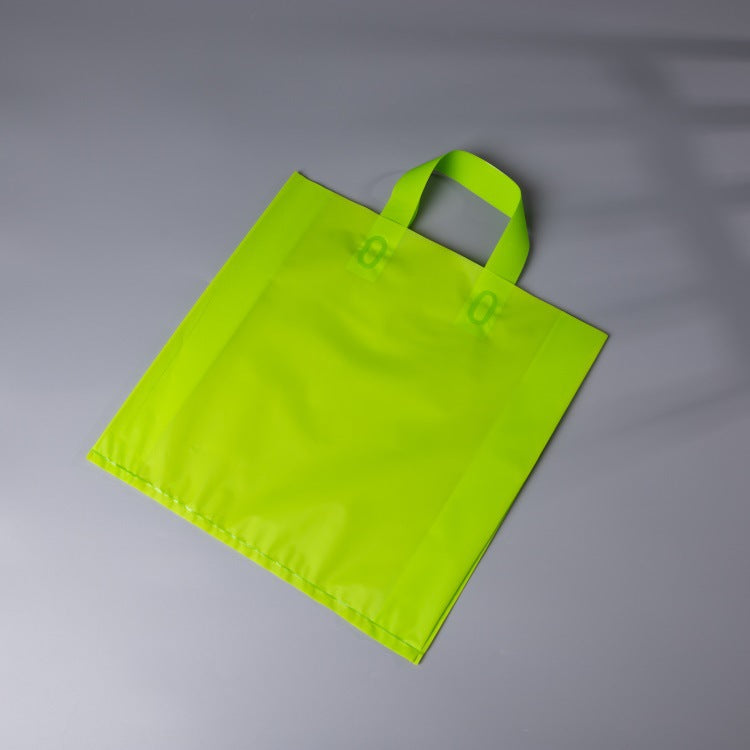 Sac fourre-tout en plastique givré multicolore simple pour cadeau de courses
