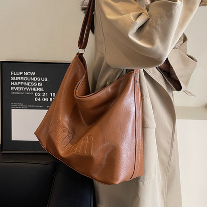 Women Fashion Retro Large Capacity PU Tote Bag