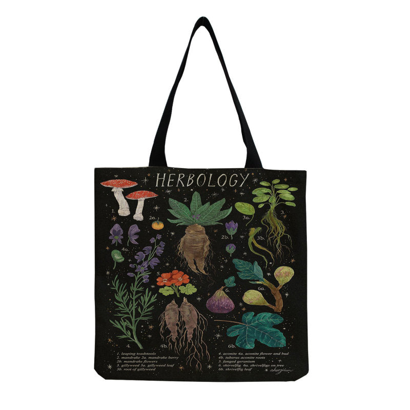Women'S Creative Large Capacity Portable Mushroom Print Shopping Bag