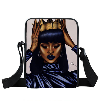 Creative Fashion Polyester Cartoon Girl Print Shoulder Bag