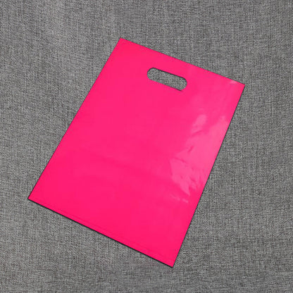 PE Solid Color Plastic Shopping Gift Bag