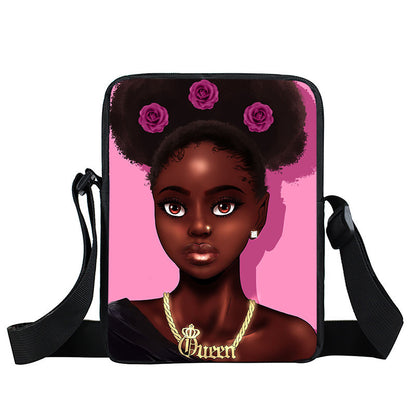 Creative Fashion Polyester Cartoon Girl Print Shoulder Bag