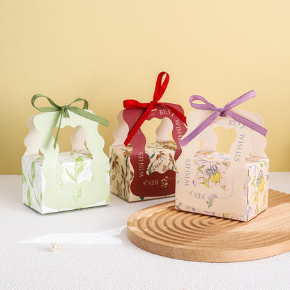 Boîte d'emballage de bonbons de mariage simple et créative, sac cadeau 