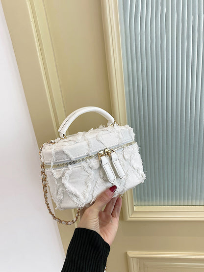 Retro Rough Denim Shoulder Bag