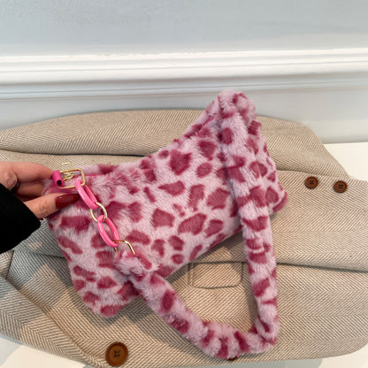 Autumn And Winter Women Fashion Casual Plush Shoulder Bag
