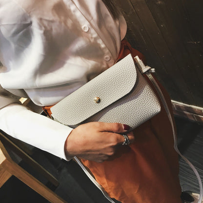 Mini sac à bandoulière à rabat carré pour femme, simple et tendance, couleur unie 