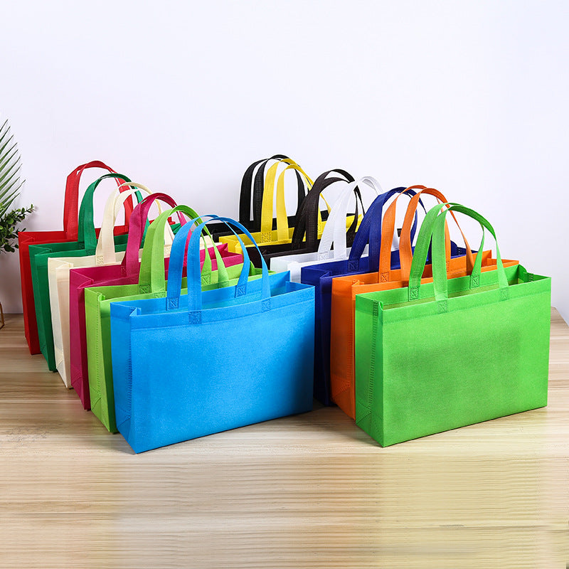 Sac d'emballage portable non tissé de couleur unie simple 