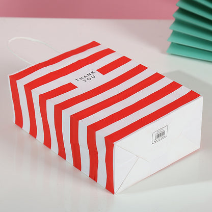 Sac fourre-tout kraft à rayures 